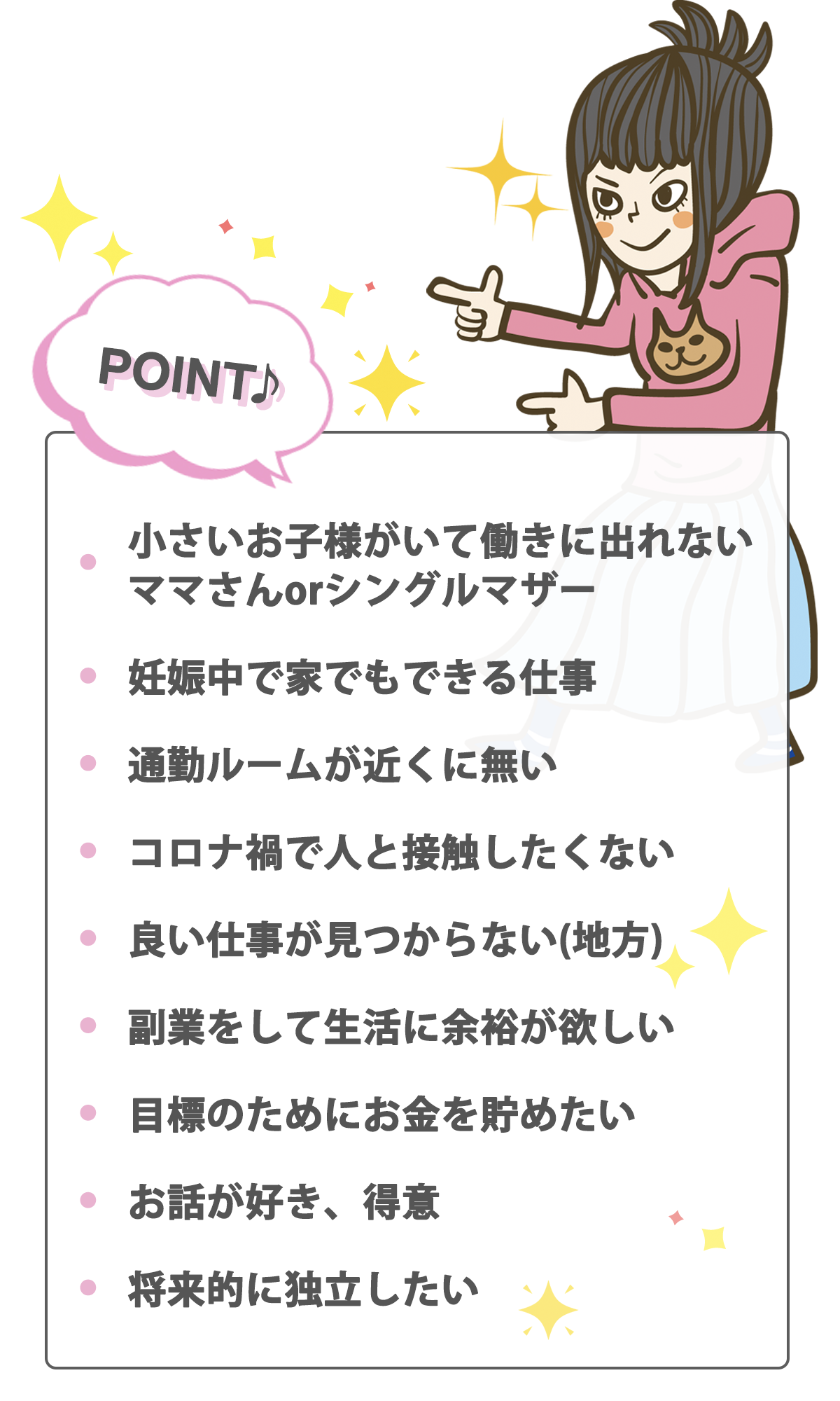 在宅チャットレディのpoint